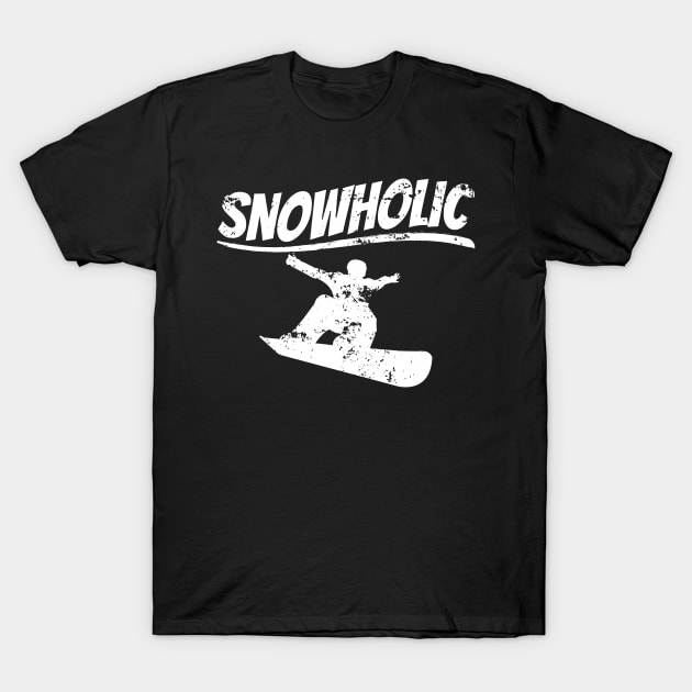 Snowboard Snowholic Winter Mountains Snow Gift T-Shirt by JeZeDe